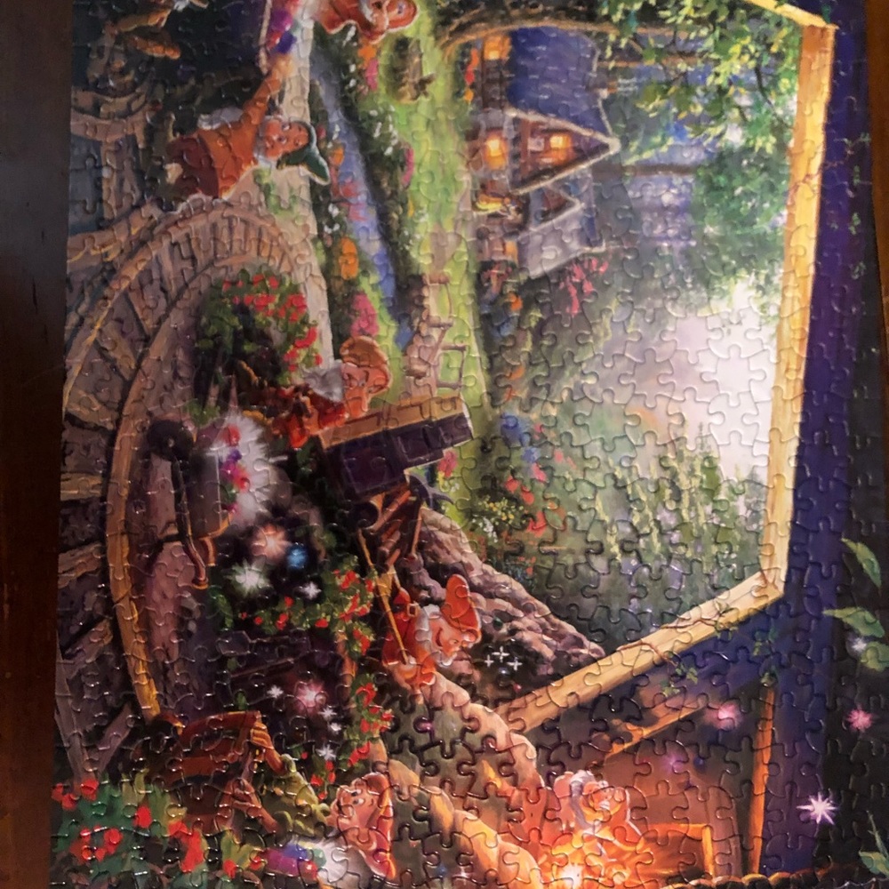 Disney by Thomas Kinkade Snow White and the 7 dwarves puzzle (500 pieces)